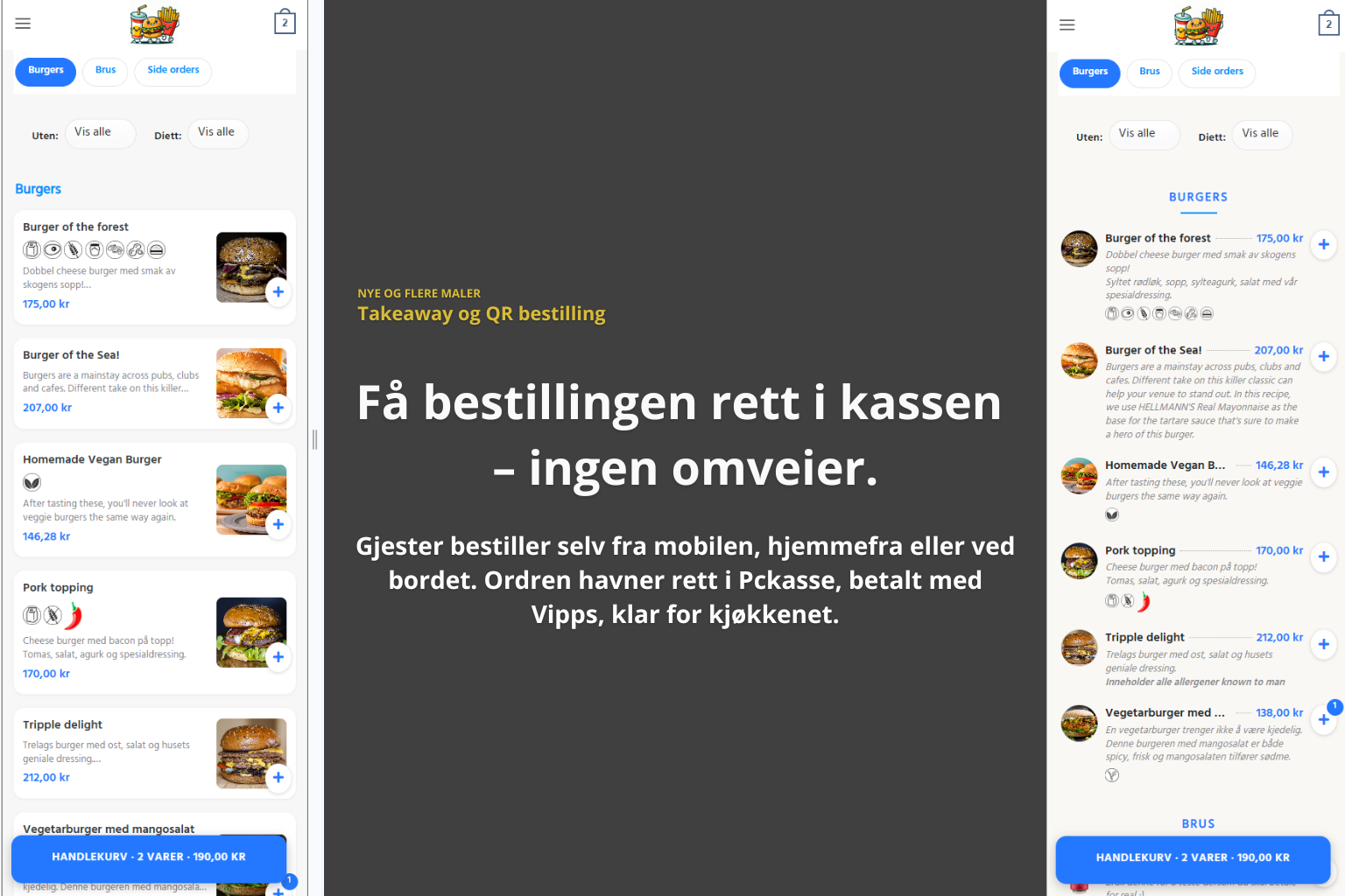 Tre måter å ta imot en bestilling på